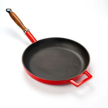 Lava Metal 28 cm Kırmızı Döküm Kızartma Tavası