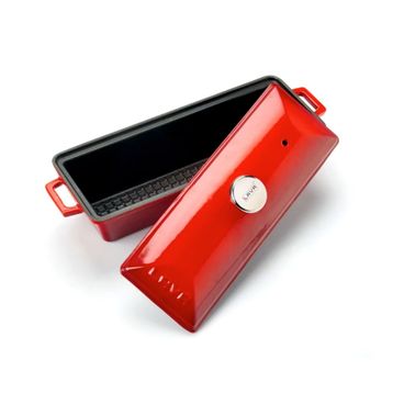 Lava Terrine Serisi Ölçü 11x29 cm Kırmızı Döküm Ekmek Tenceresi