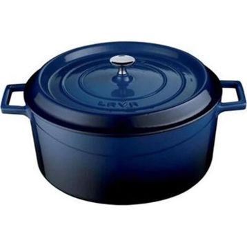 Lava Trendy Yuvarlak 20 cm Mavi Demir Döküm Derin Tencere