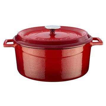 Lava Trendy Yuvarlak 28 cm Kırmızı Demir Döküm Derin Tencere
