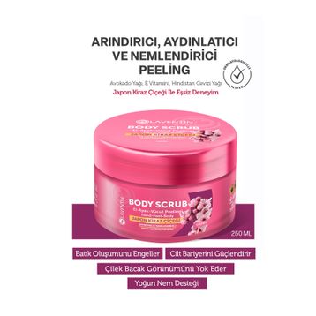 Laventin 250 ml Japon Kiraz Çiçeği Besleyici Arındırıcı Ve Nemlendirici Vücut Peelingi