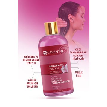 Laventin 400 ml Japon Kiraz Çiçeği Duş Jeli