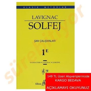 Lavignac Solfej 1E Küçük Boy - Danhauser Lavignac Henry Lemoine