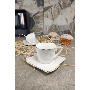 Lavin BYP-0021 Beyaz 2'lı Kahve Fincan Takımı