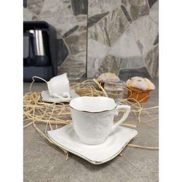 Lavin BYP-0021 Beyaz 2'lı Kahve Fincan Takımı