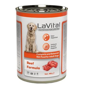 Lavital 400 gr Adult Biftekli Bağışıklık Sistemi Destekleyici Yetişkin Köpek Konservesi