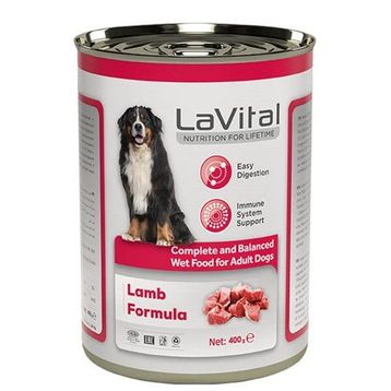 Lavital 400 gr Adult Kuzulu Bağışıklık Sistemi Destekleyici Yetişkin Köpek Konservesi
