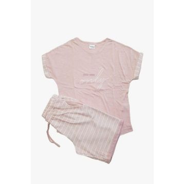 LC Waikiki 8SH398Z8 Soft Mavi Kadın Pijama Takımı