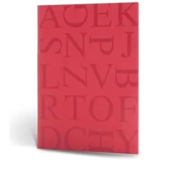 Le Color Kırmızı 96 Sayfa Tipografi Karton Kapak Çizgili Defter