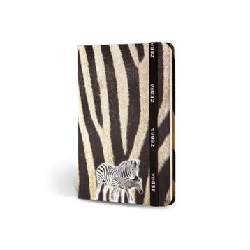 Le Color Kumaş Çizgili Lastikli Zebra Defter