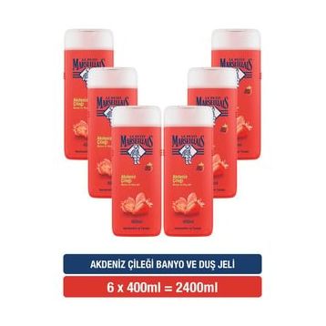 Le Petit Marseillais 6x400 ml Akdeniz Çileği Duş Jeli