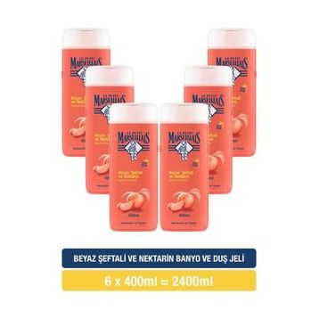 Le Petit Marseillais 6x400 ml Beyaz Şeftali ve Nektarin Duş Jeli