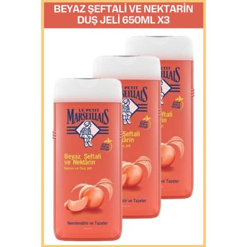 Le Petit Marseillais Beyaz Şeftali ve Nektarin 3x650 ml Duş jeli