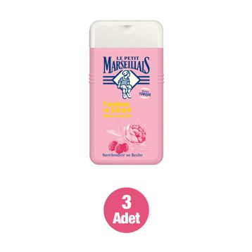 Le Petit Marseillais Frambuaz ve Şakayık 3x250 ml Duş Jeli