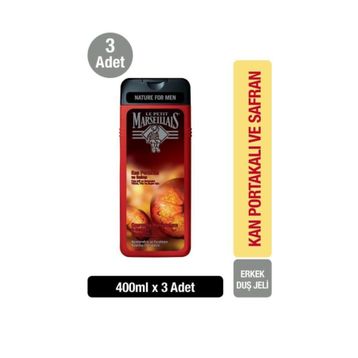 Le Petit Marseillais Kan Portakalı ve Safran 3x400 ml Erkek Duş Jeli
