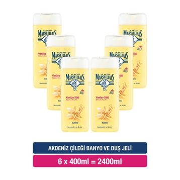 Le Petit Marseillais Vanilya Sütü 6x400 ml Duş Jeli