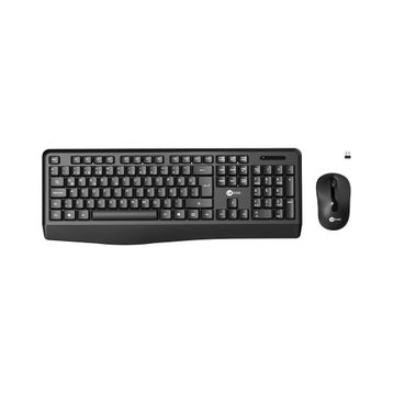 Lecoo KW211 Siyah Kablosuz Türkçe Q Bilek Destekli Membran Klavye & Mouse Seti