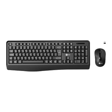Lecoo KW211 Siyah Kablosuz Türkçe Q Bilek Destekli Membran Klavye & Mouse Seti