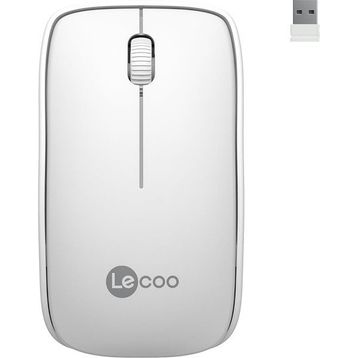 Lecoo WS208 Beyaz Ergonomik Optik Kablosuz Mouse