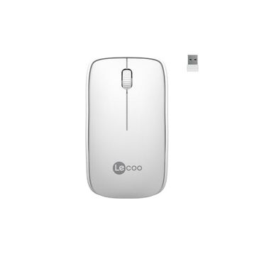 Lecoo WS208 Beyaz Ergonomik Optik Kablosuz Mouse