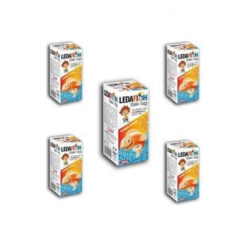 Ledapharma Ledafish Omega-3 Portakal Aromalı 5x150 ml Balık Yağı