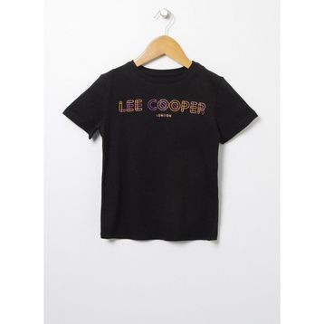 Lee Cooper 222LCG242005 Baskılı Siyah Kız Çocuk T-shirt