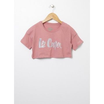Lee Cooper 222LCG242006 Baskılı Koyu Somon Kız Çocuk T-shirt