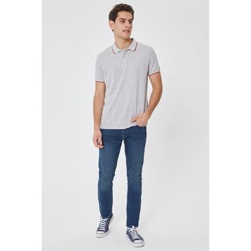 Lee Cooper Andy Gri Melanj Polo Yaka Erkek T-shirt