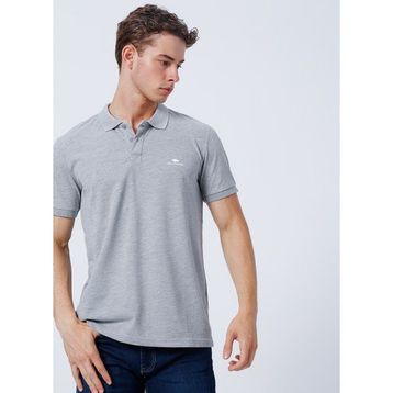 Lee Cooper Big Twins Gri Melanj Polo Yaka Erkek T-shirt