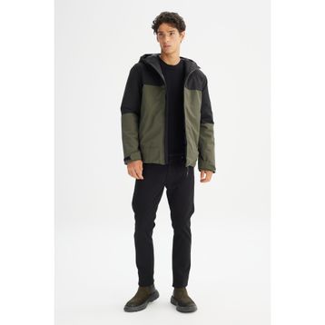 Lee L2520257801 Kapüşonlu Relaxed Haki Erkek Mont