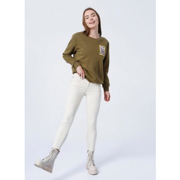 Lee L626007614 Yüksek Bel Skinny Fit Bej Kadın Denim Pantolon