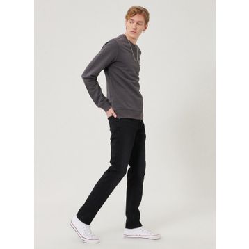 Lee L719IZHL 001 Siyah Luke Slim Fit Düşük Bel Dar Paça Streç Jeans Erkek Kot Pantolon