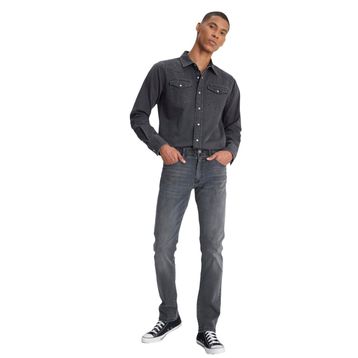 Lee L72A008E47 Extreme Motion Koyu Gri Slim Tapered Erkek Jean Pantolon