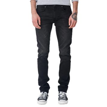 Lee Luke Asfalt Siyahı Slim Tapered Erkek Jean Pantolon