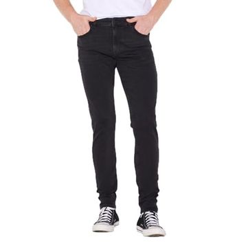 Lee Malone Siyah Skinny Erkek Jean Pantolon