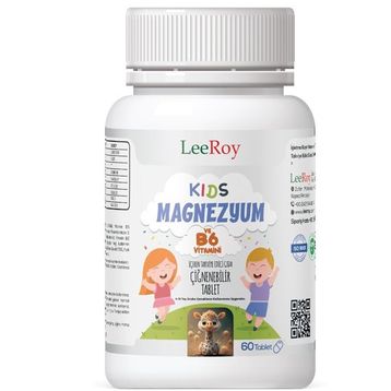 LeeRoy Kids Magnezyum B6 Vitamini 60 Çiğnenebilir Tablet
