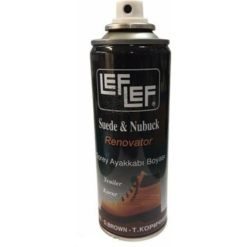 Leflef Süet Nubuk 200 ml Koyu Kahve Sprey Ayakkabı Boyası
