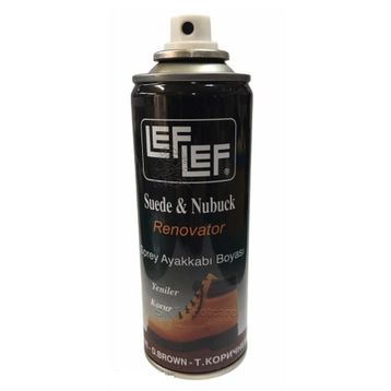 Leflef Süet Nubuk 200 ml Koyu Kahve Sprey Ayakkabı Boyası