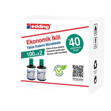 Legamaster Ekonomik 2x100 ml Yeşil Tahta Kalem Mürekkebi