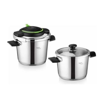 Leggno Procook Pre 6+4 lt Gri Düdüklü Tencere Seti