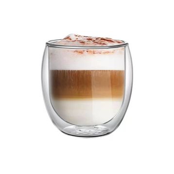 Leggno Vetro Borosilikat 300 ml Çift Camlı Latte Bardağı