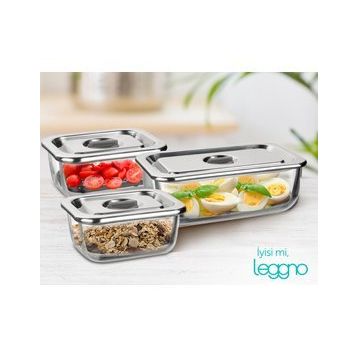 Leggno Vtr7070scs03 Vetro 3'lü Set Cam Saklama Kabı