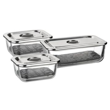 Leggno Vtr7070scs03 Vetro 3'lü Set Cam Saklama Kabı