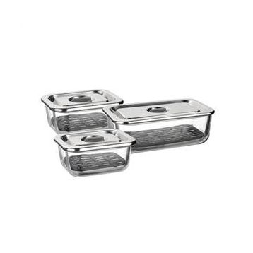 Leggno Vtr7070scs03 Vetro 3'lü Set Cam Saklama Kabı