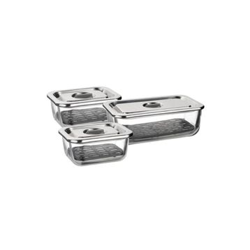 Leggno Vtr7070scs03 Vetro 3'lü Set Cam Saklama Kabı