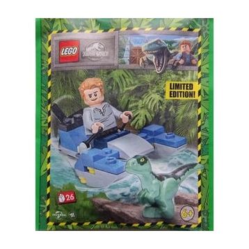 Lego 122331 Jurassic World Owen With Swamp Speeder and Raptor