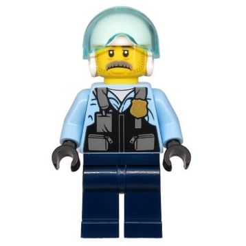 Lego CTY1131 Police Pilot Sam Grizzled Mini Figür