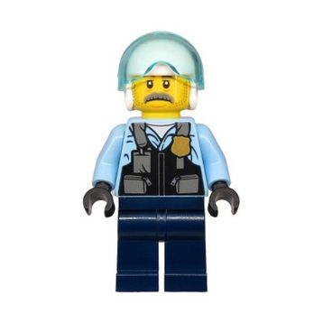 Lego CTY1131 Police Pilot Sam Grizzled Mini Figür