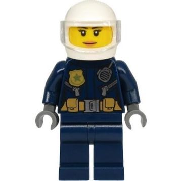 Lego CTY1134 Police City Motorcyclist Female, Leather Jacket With Gold Badge Mini Figür