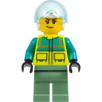 Lego CTY1335 Rescue Helicopter Pilot Female Mini Figür